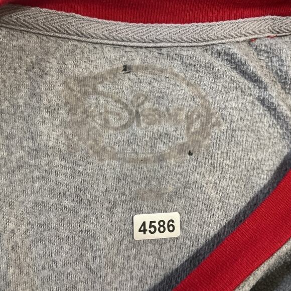 Disney Women Sleepwear L Gray Polka Dot Minnie Mouse Graphic Print Long Sleeve - Picture 2 of 6